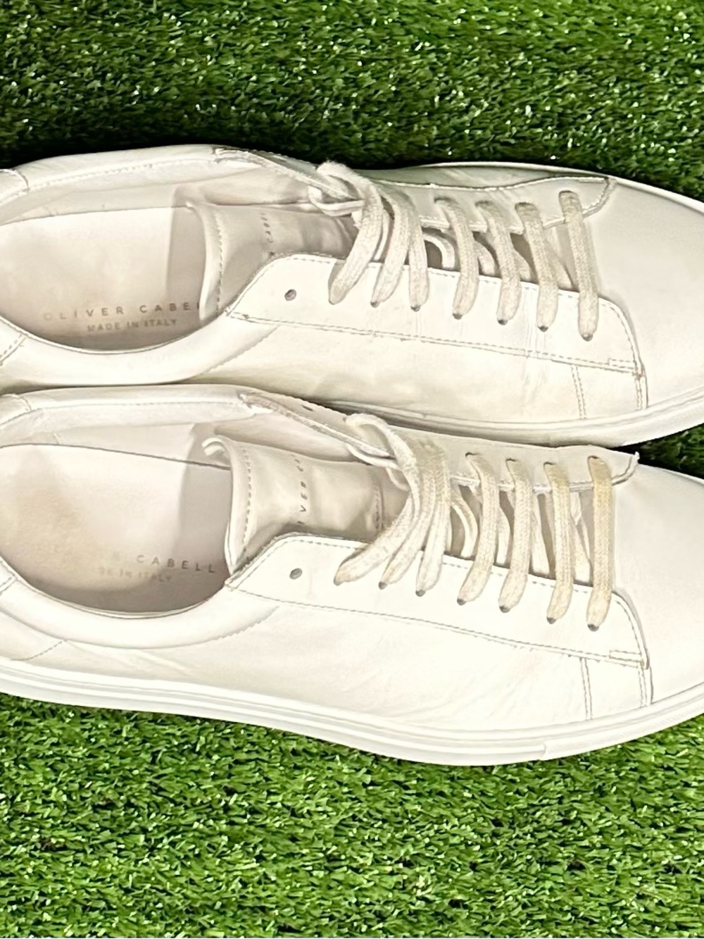 Oliver Cabell White Low-Top Leather Sneakers - Picture 4 of 13